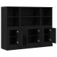 Sonata H Висок шкаф Черен Дъб 132x35,5x103,5 см Инженерно дърво