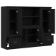 Sonata H Висок шкаф Черен Дъб 132x35,5x103,5 см Инженерна дървесина
