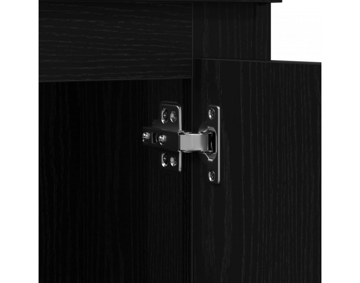 Sonata H Висок шкаф Черен Дъб 132x35,5x103,5 см Инженерна дървесина