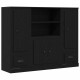 Sonata H Висок шкаф Черен Дъб 132x35,5x103,5 см Инженерна дървесина