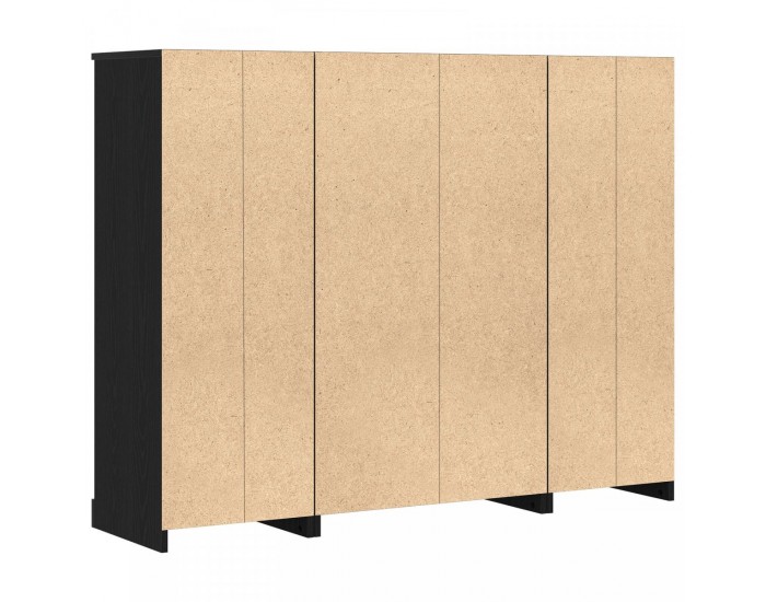 Sonata H Висок шкаф Черен Дъб 132x35,5x103,5 см Инженерна дървесина