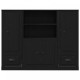 Sonata H Висок шкаф Черен Дъб 132x35,5x103,5 см Инженерна дървесина