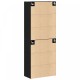 Sonata H Cabinets 2 бр Черен дъб 69,5x34x180 см Инженерна дървесина