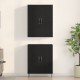 Sonata H Висок шкаф Черен Дъб 69,5x34x180 см Инженерна дървесина