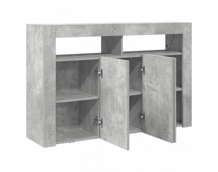 Sonata H Шкаф Сив Инжeнерно дърво 116 x 30 x 75 см Правоъгълен Модерен