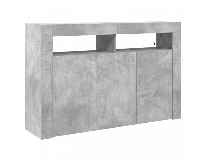 Sonata H Шкаф Сив Инжeнерно дърво 116 x 30 x 75 см Правоъгълен Модерен