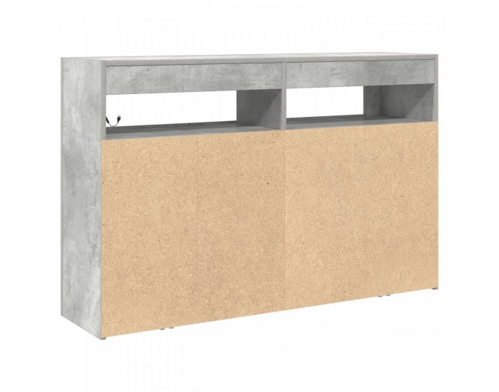 Sonata H Шкаф Сив Инжeнерно дърво 116 x 30 x 75 см Правоъгълен Модерен