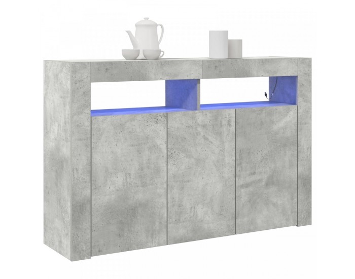 Sonata H Шкаф Сив Инжeнерно дърво 116 x 30 x 75 см Правоъгълен Модерен