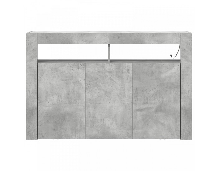 Sonata H Шкаф Сив Инжeнерно дърво 116 x 30 x 75 см Правоъгълен Модерен