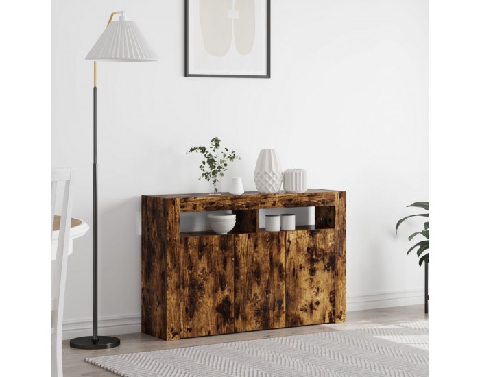 Sonata H страничен шкаф  димно дъб инженерна дървесина 116 x 30 x 75 см