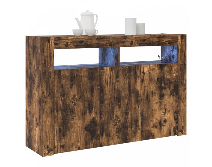 Sonata H страничен шкаф  димно дъб инженерна дървесина 116 x 30 x 75 см