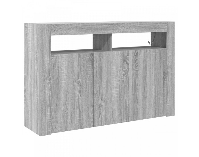 Sonata H страничен шкаф Сив соснов Инженерно дърво 116 x 30 x 75 см