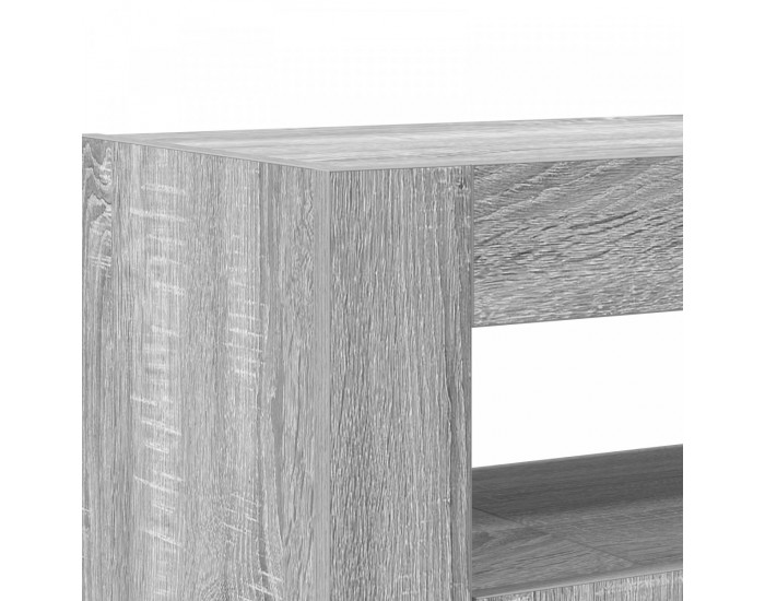 Sonata H страничен шкаф Сив соснов Инженерно дърво 116 x 30 x 75 см