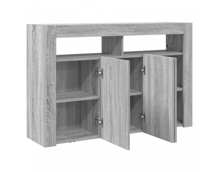Sonata H страничен шкаф Сив соснов Инженерно дърво 116 x 30 x 75 см
