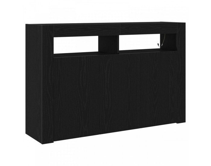 Sonata H Конзола Черна дъбова Инженерно дърво 116 x 30 x 75 см