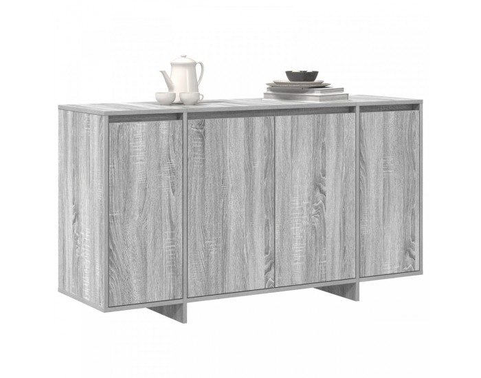 Sonata H Сив страничен шкаф Сив сонома Инженерна дървесина 135 x 41 x 75 см