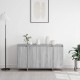 Sonata H Сив страничен шкаф Сив сонома Инженерна дървесина 135 x 41 x 75 см