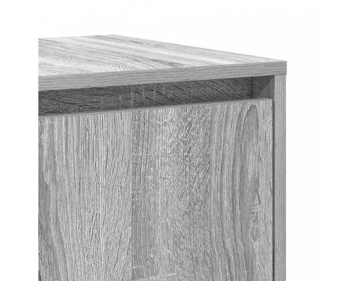 Sonata H Сив страничен шкаф Сив сонома Инженерна дървесина 135 x 41 x 75 см