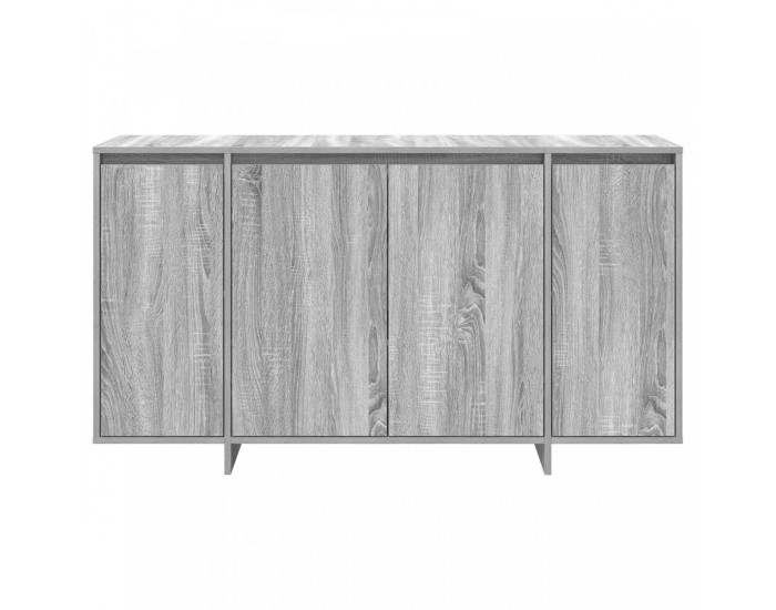 Sonata H Сив страничен шкаф Сив сонома Инженерна дървесина 135 x 41 x 75 см
