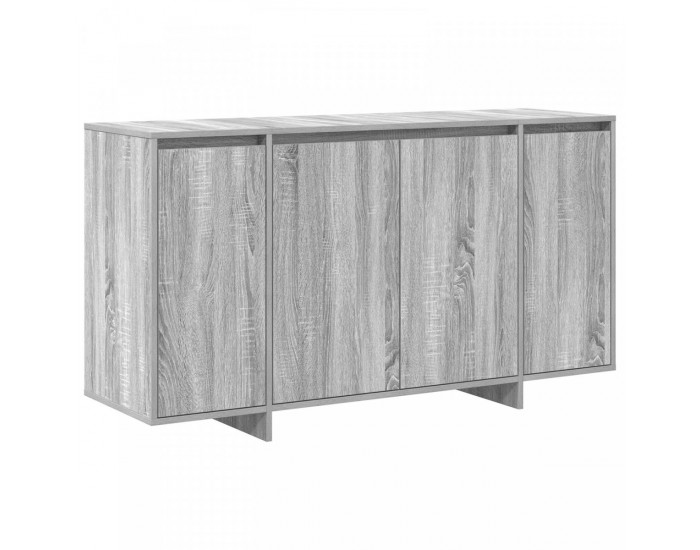Sonata H Сив страничен шкаф Сив сонома Инженерна дървесина 135 x 41 x 75 см