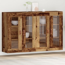 Sonata H Стенни шкафове 2 бр Стара дървесина 69.5x34x90 см Инженерна дървесина - Corpuri, vitrine, biblioteci modulare