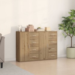 Sonata H Бюфет Комплект от 2 Дъбов финиш МДФ, Дървесни плоскости Голям - Living