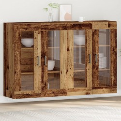 Sonata H Стенен шкаф Комплект от 2 Стара дървесина, черно - Corpuri, vitrine, biblioteci modulare