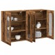 Sonata H Стенен шкаф Комплект от 2 Кафяв Масивно дърво 139 x 34 x 90 см