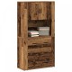 Sonata H Висок шкаф Стара дървесина 80x33x150 см