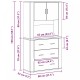Sonata H Висок шкаф Стара дървесина 80x33x150 см