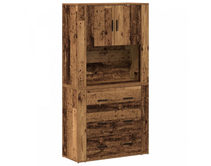 Sonata H Висок шкаф Стара дървесина 80x33x150 см