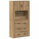 Sonata H Висок шкаф Артистичен дъб 80x33x150 см Инженерна дървесина