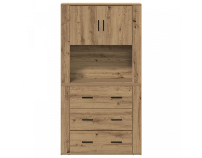Sonata H Висок шкаф Артистичен дъб 80x33x150 см Инженерна дървесина
