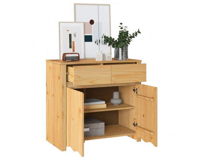 Sonata H Страничен шкаф ДРАММЕН 79x43x75,5 см от масивна дървесина бор