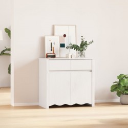 Sonata H Шкаф DRAMMEN Бяло 79x43x75,5 см Масивно дърво бор - Corpuri, vitrine, biblioteci modulare