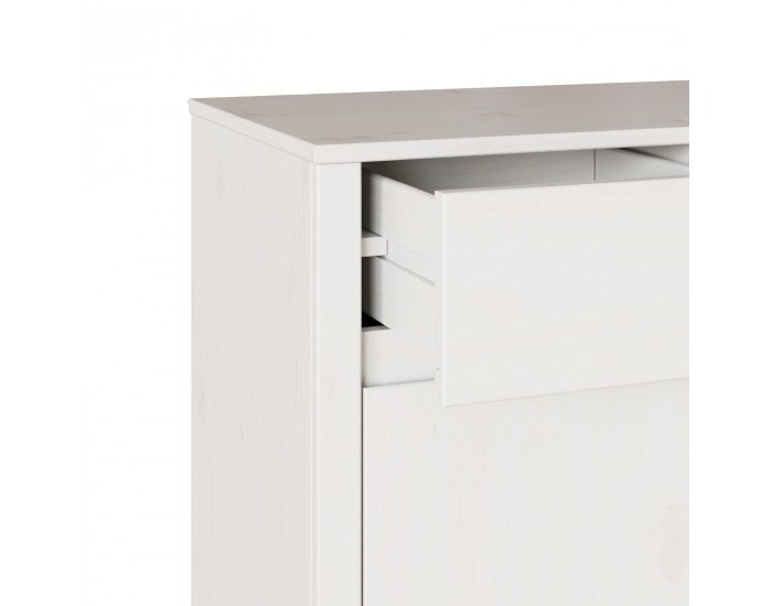 Sonata H Шкаф DRAMMEN Бяло 79x43x75,5 см Масивно дърво бор