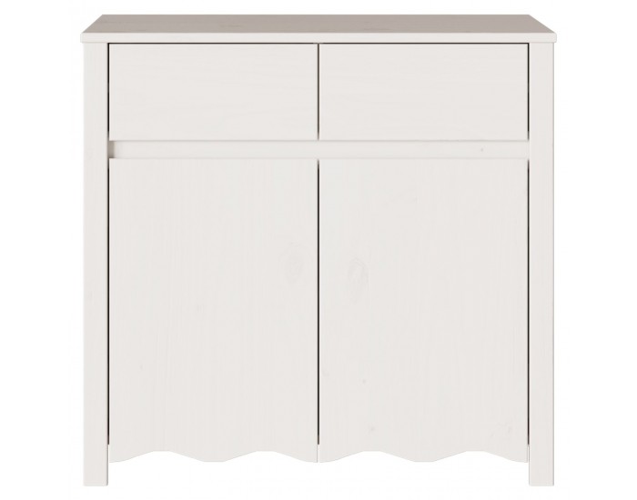 Sonata H Шкаф DRAMMEN Бяло 79x43x75,5 см Масивно дърво бор