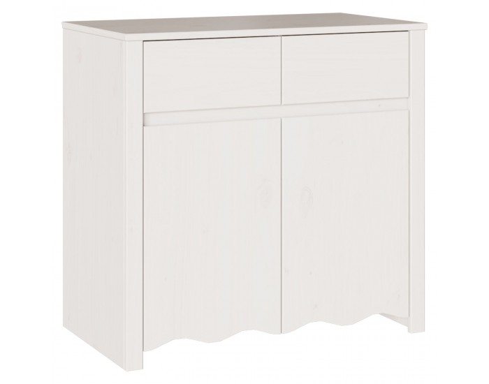 Sonata H Шкаф DRAMMEN Бяло 79x43x75,5 см Масивно дърво бор
