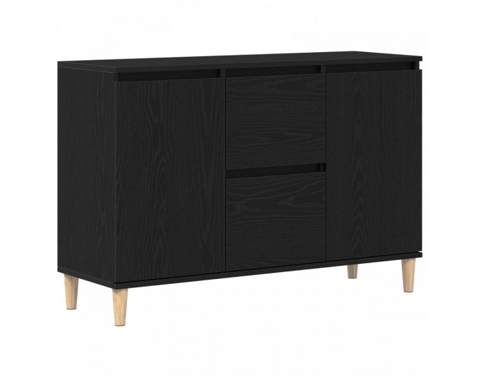 Sonata H Комод Черен Дъб 101x35x60 см Инженерна Дървесина