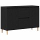 Sonata H Комод Черен Дъб 101x35x60 см Инженерна Дървесина