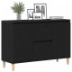 Sonata H Комод Черен Дъб 101x35x60 см Инженерна Дървесина