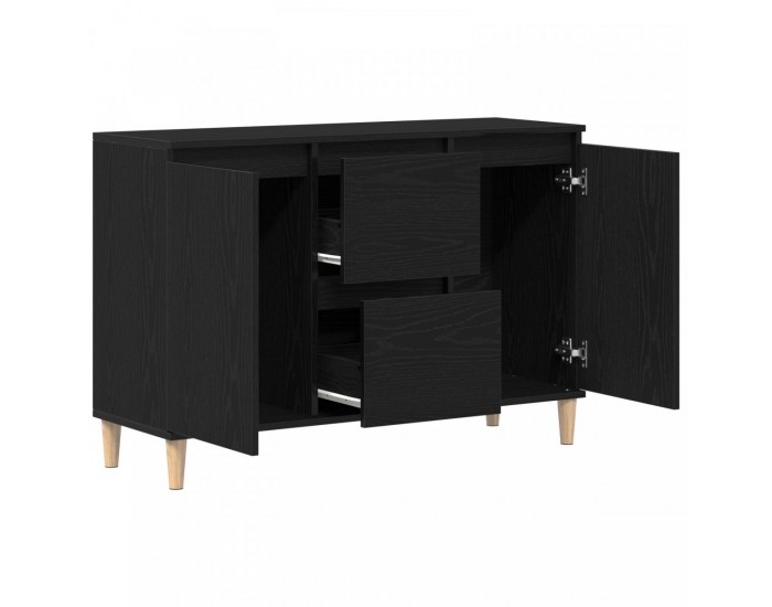 Sonata H Комод Черен Дъб 101x35x60 см Инженерна Дървесина