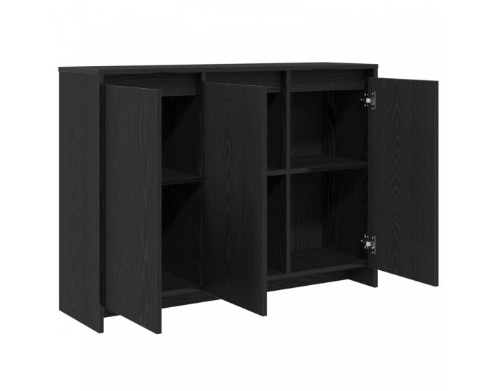 Sonata H Стенен шкаф Черен дъб 102x33x75 см от инженерна дървесина