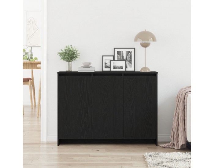 Sonata H Стенен шкаф Черен дъб 102x33x75 см от инженерна дървесина