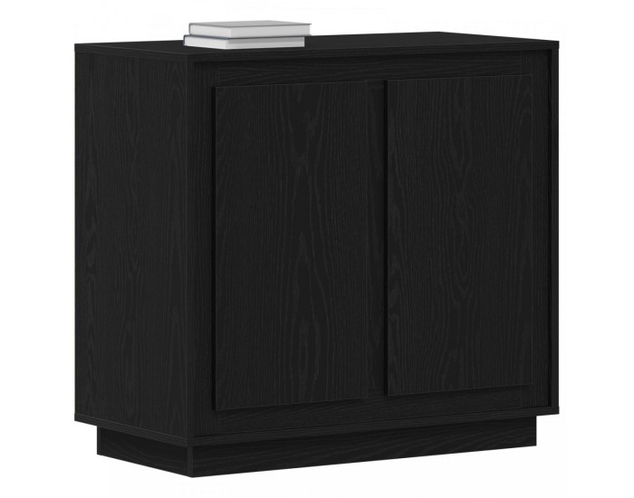 Sonata H Стенен шкаф Черен Дъб 80x34x75 см Инженерна дървесина
