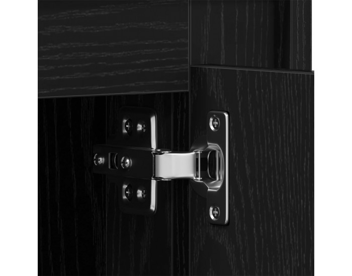 Sonata H Стенен шкаф Черен Дъб 80x34x75 см Инженерна дървесина