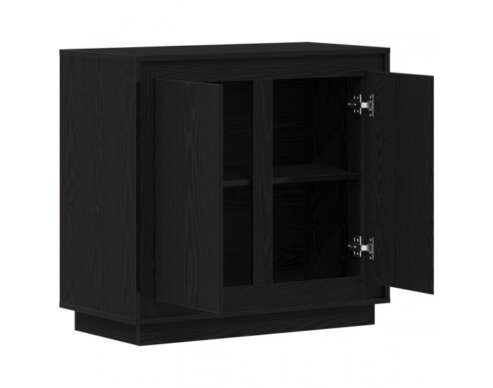 Sonata H Стенен шкаф Черен Дъб 80x34x75 см Инженерна дървесина