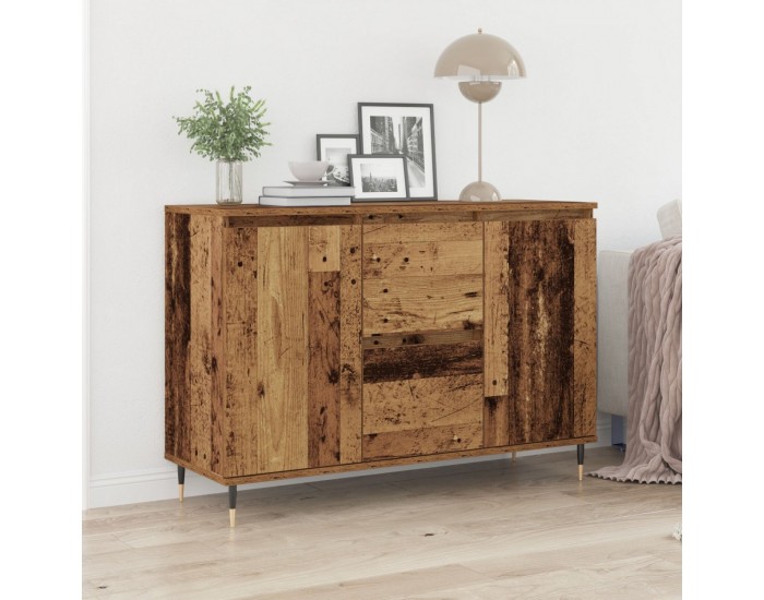 Sonata H Сайтборд с Врати и Чекмеджета Старо Дърво 101,5x35x70 см