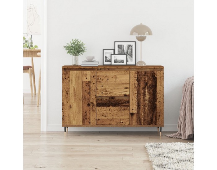 Sonata H Сайтборд с Врати и Чекмеджета Старо Дърво 101,5x35x70 см