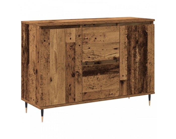 Sonata H Сайтборд с Врати и Чекмеджета Старо Дърво 101,5x35x70 см